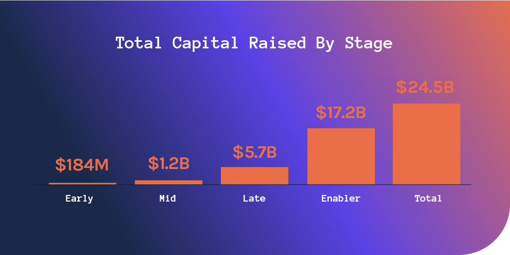 Total Capital Raised By Stage Graphic